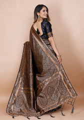 Nishaa Black Banarasi Silk saree