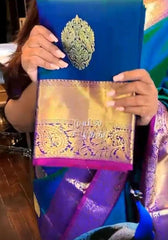 Lovely Blue Soft Silk Saree With Deserving Blouse Piece