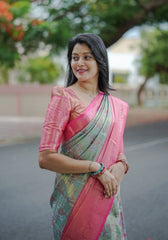 Roopshree Gajari Kanjivaram Silk Saree