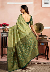 Chandni Pista Silk saree