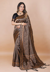 Nishaa Black Banarasi Silk saree