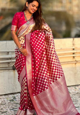 Ishita Red Banarasi Silk