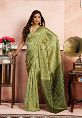 Chandni Pista Silk saree