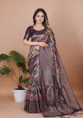 Srivalli Coffey Digital Silk saree