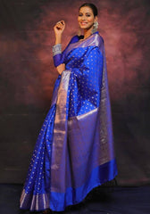 Suhani R.blue Banarasi Silk Saree
