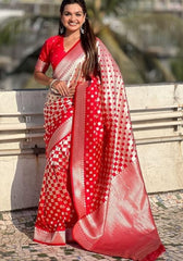 Ishita Red Banarasi Silk