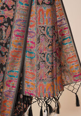 Tanirika – Black Naylon Sillk Saree with Vibrant Minakari Detailing