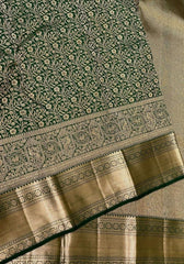 Bindu B.green Banarasi Silk Saree