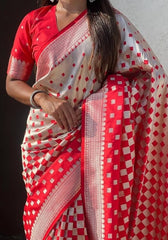 Ishita Red Banarasi Silk