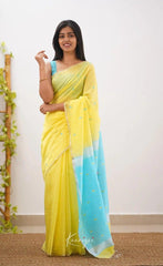 Riya Yellow Linen Cotton Saree