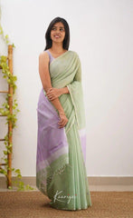 Riya Pista Linen Cotton Saree