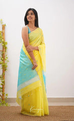 Riya Yellow Linen Cotton Saree