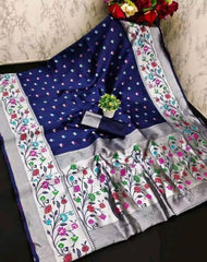 Aanya N.blue Paithni Silk Saree