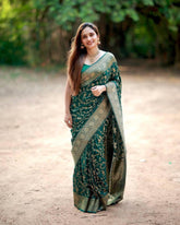 Neha Green Banarasi Silk Saree