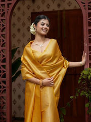 Maruti – Sunrise Yellow Silk Saree with Zari Subtlety