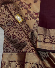 Samriddhi – Maroon Banarasi Silk Saree with Heritage Zari Work