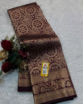 Samriddhi – Maroon Banarasi Silk Saree with Heritage Zari Work