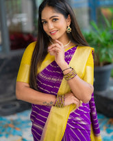 Devina – Banarasi Soft Silk Saree with Golden Zari Detailing and Graceful Charm