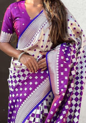 Ishita Purple Banarasi Silk saree
