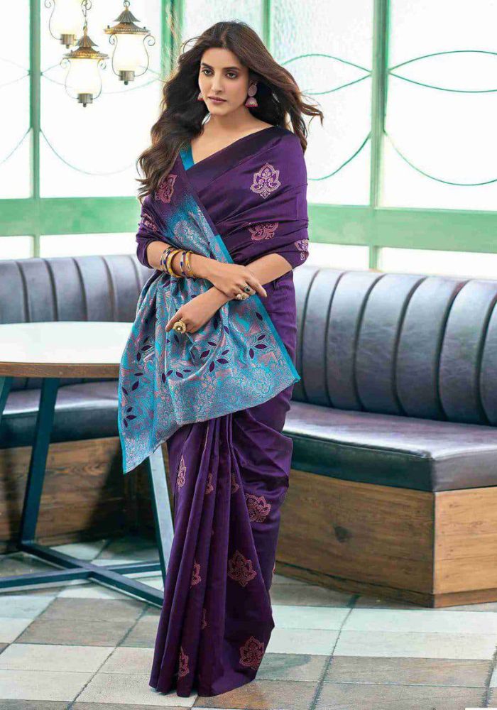 Himani Wine Kanjivaram Silk Saree