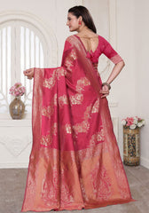Aura Gajari Banarasi Silk Saree