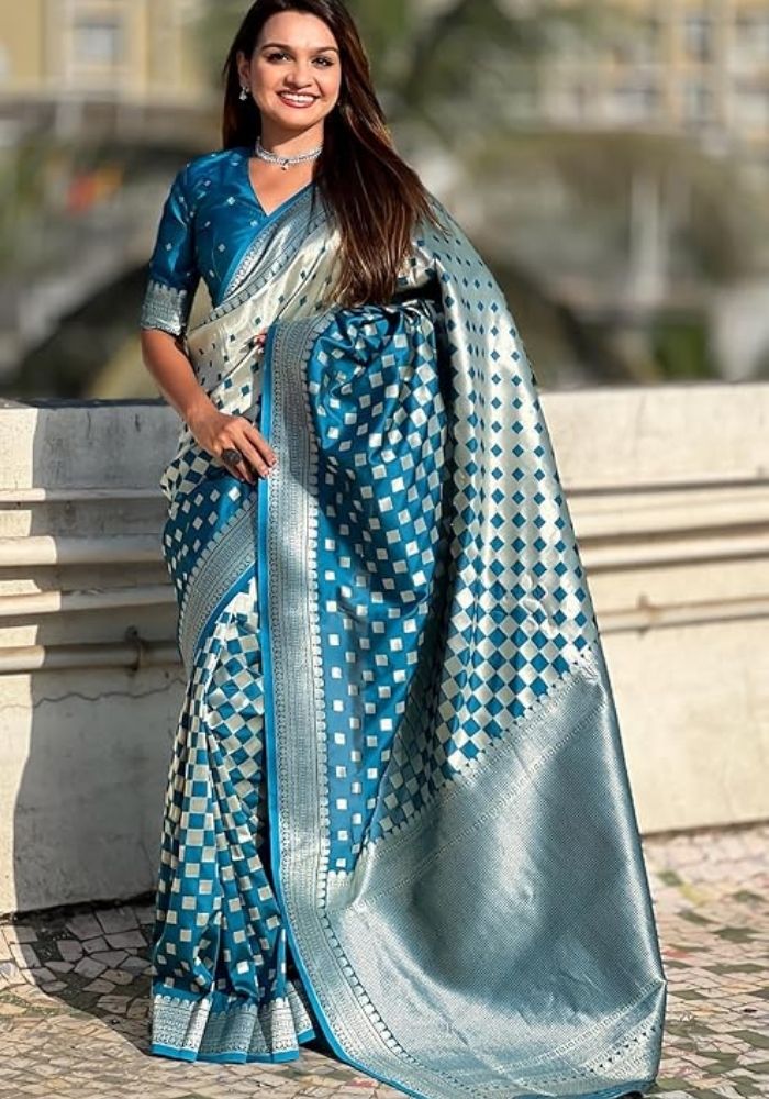 Ishita Firozi Banarasi Silk