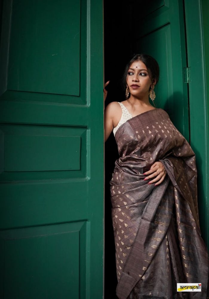 Khushi Coffee  Banarasi Silk Saree