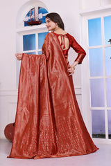 Aarohi Red Banarasi Silk Saree