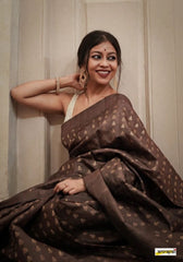 Khushi Coffee  Banarasi Silk Saree