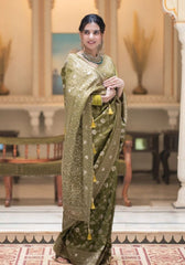 Pihu Mehandi Banarasi Silk Saree