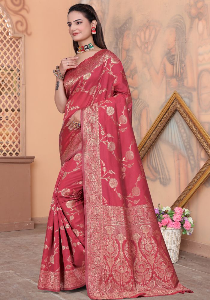 Palak Gajari Banarasi Silk Saree