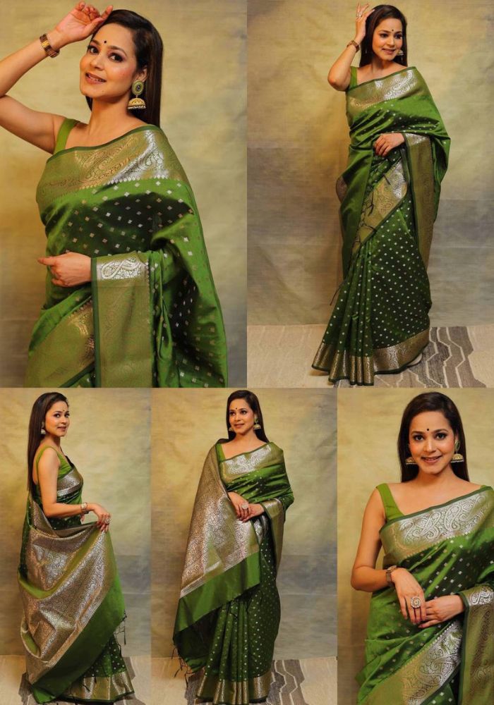 Suhani Mehendi Banarasi Silk Saree