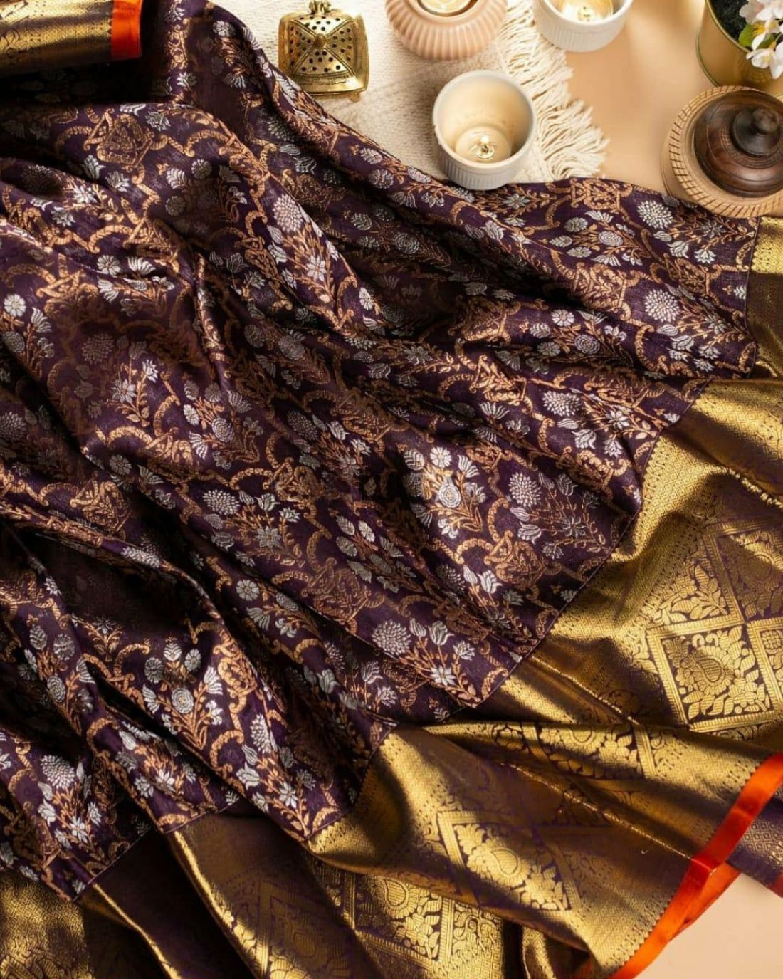 Incomparable Wine Soft Banarasi Silk Saree With Luxuriant Blouse Piece