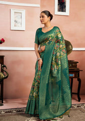 Srivalli Green Digital Silk saree