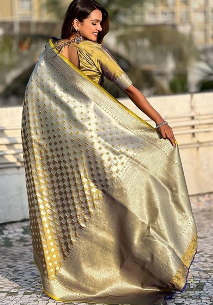 Ishita Mehandi Banarasi Silk Saree