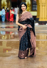 Jiya Black Banarasi Silk Saree