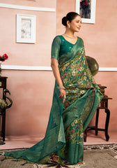 Srivalli Green Digital Silk saree