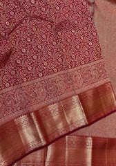 Bindu maroon Banarasi Silk Saree