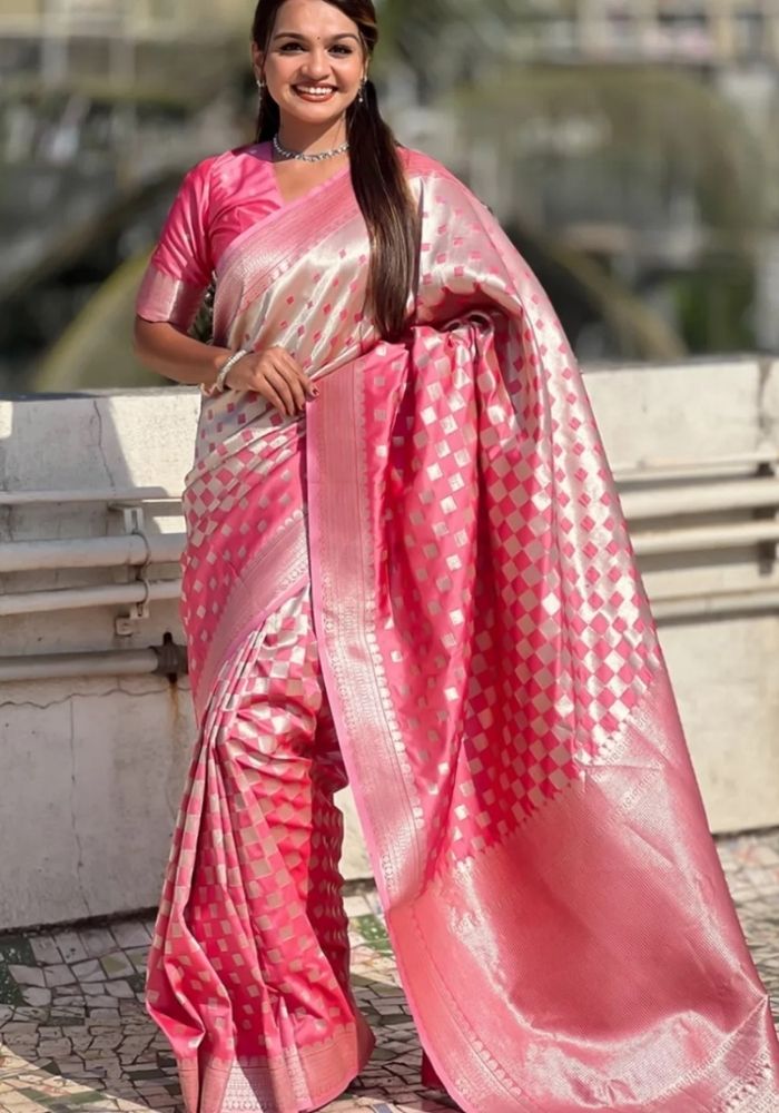 Ishita Gajari Banarasi Silk saree
