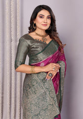 Pavitra Majenta Kanjivaram Silk Saree