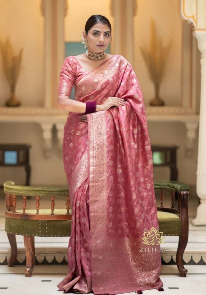 Pihu Gajari Banarasi Silk Saree