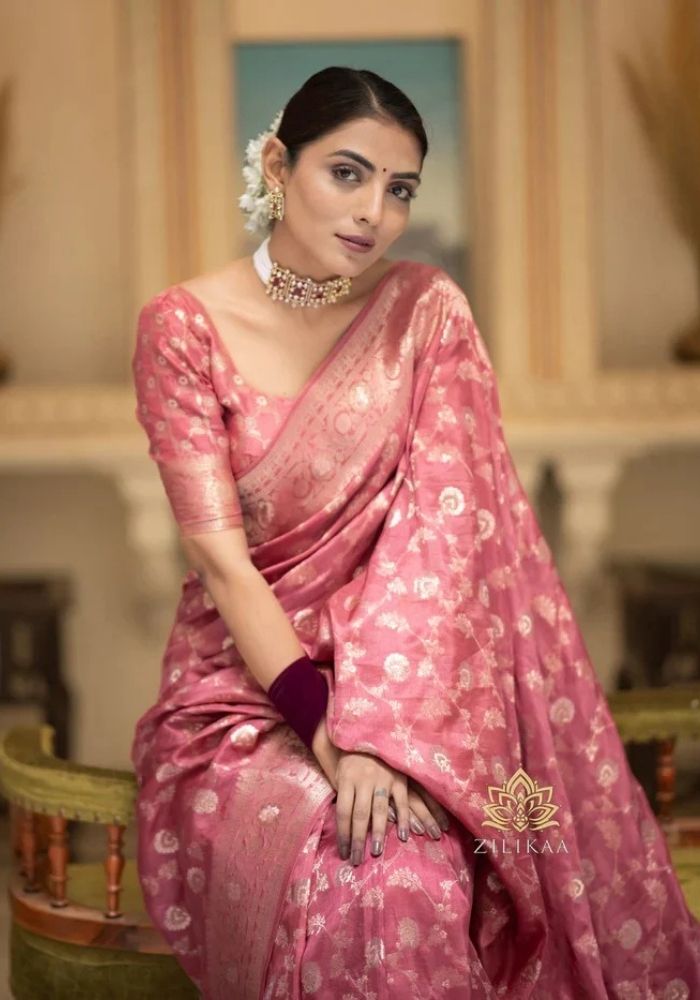 Pihu Gajari Banarasi Silk Saree