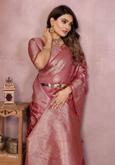 Sandhya Gajari Organza Silk Saree