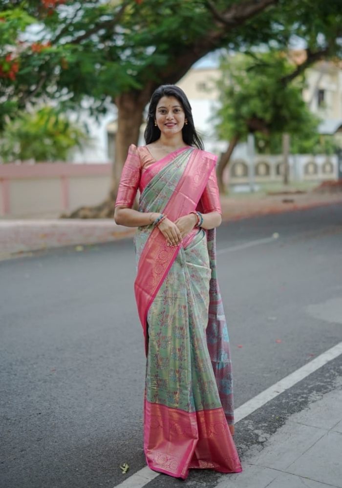 Roopshree Gajari Kanjivaram Silk Saree