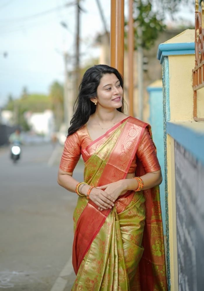 Roopshree Red Kanjivaram Silk Saree