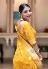 Radharani Gold Banarasi Silk Saree