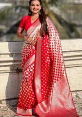 Ishita Red Banarasi Silk