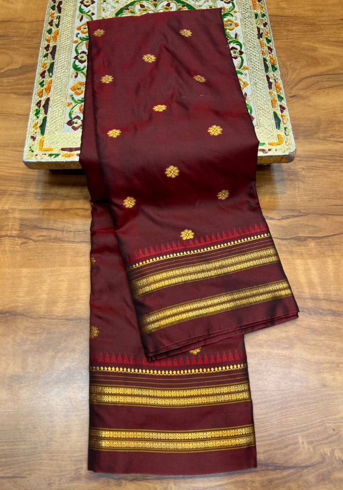 Saathiya Maroon Kanchipuram Saree