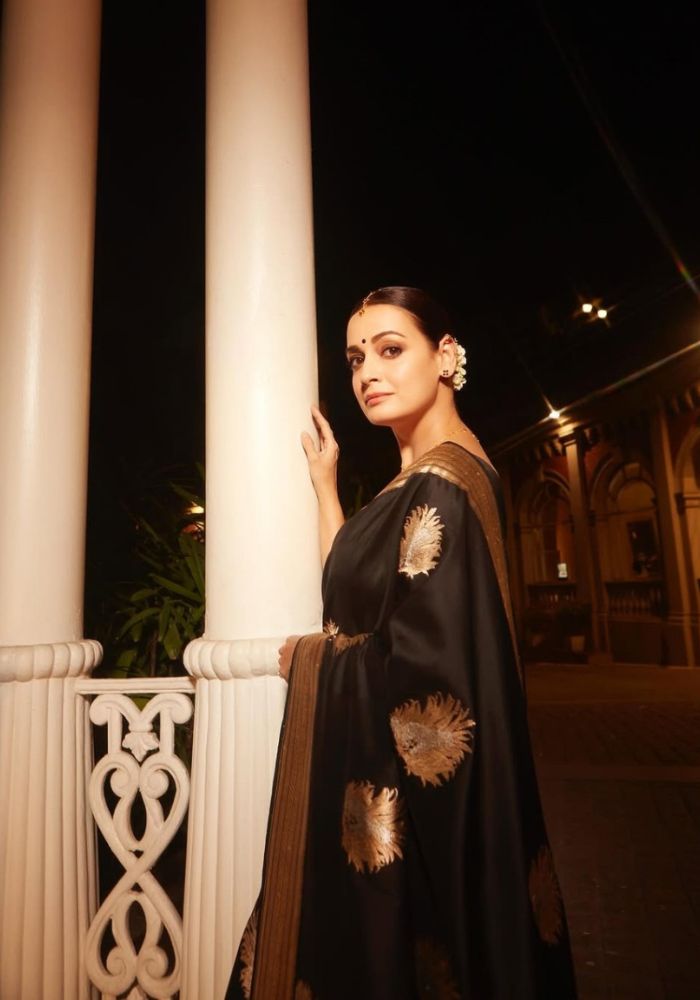 Hasti Black Kanjivaram Silk Saree