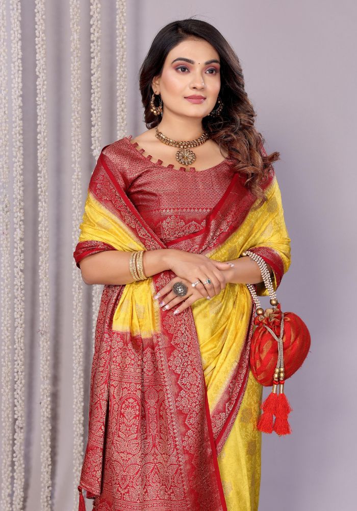 Pavitra Gold Kanjivaram Silk Saree